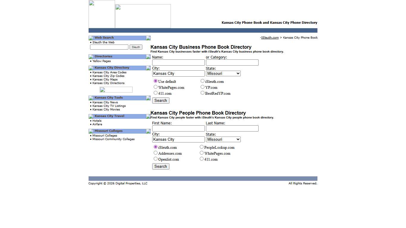 Kansas City Phone Book and Kansas City Phone Directory