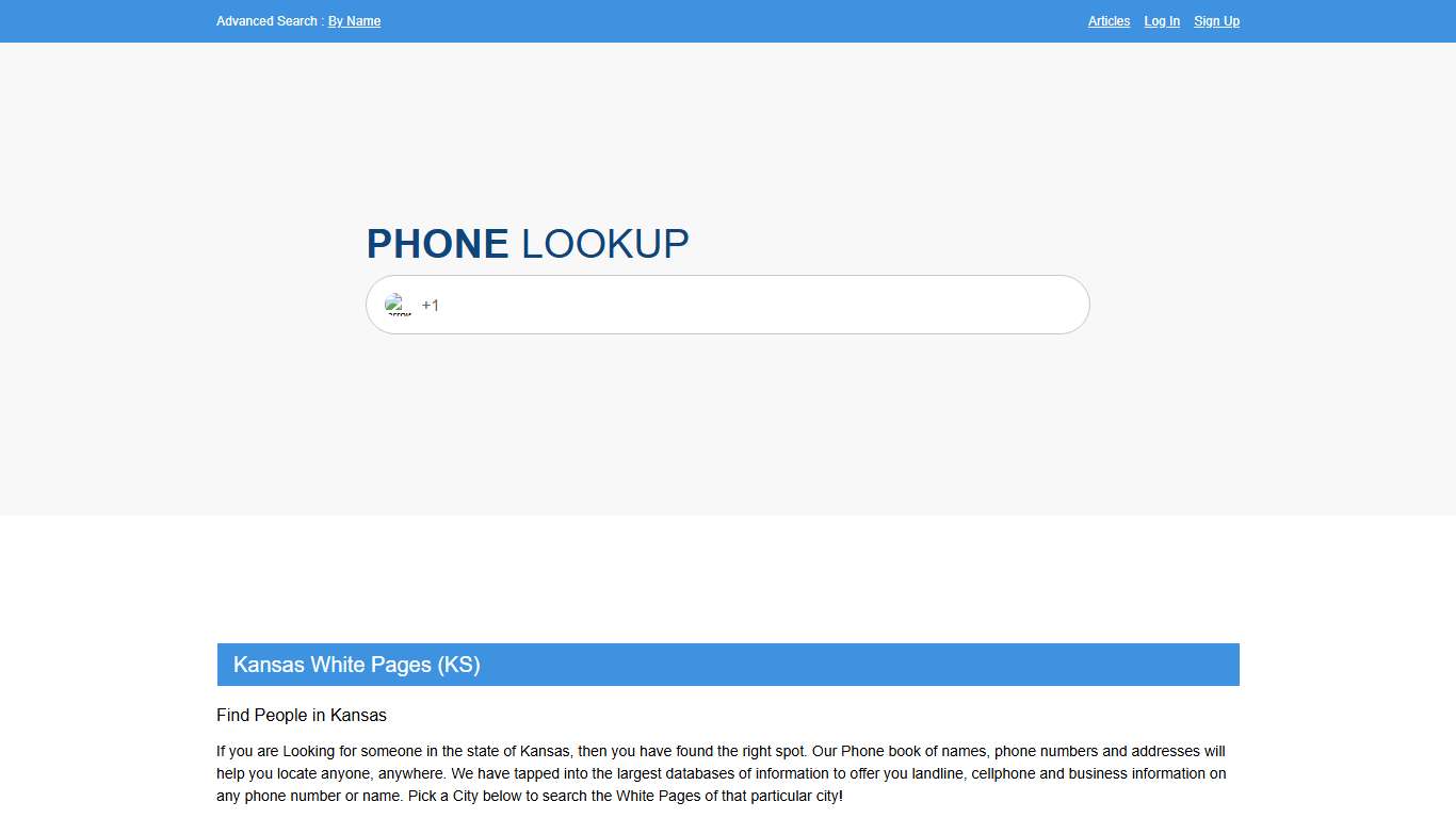 Kansas White Pages - KS Phone Directory Lookup
