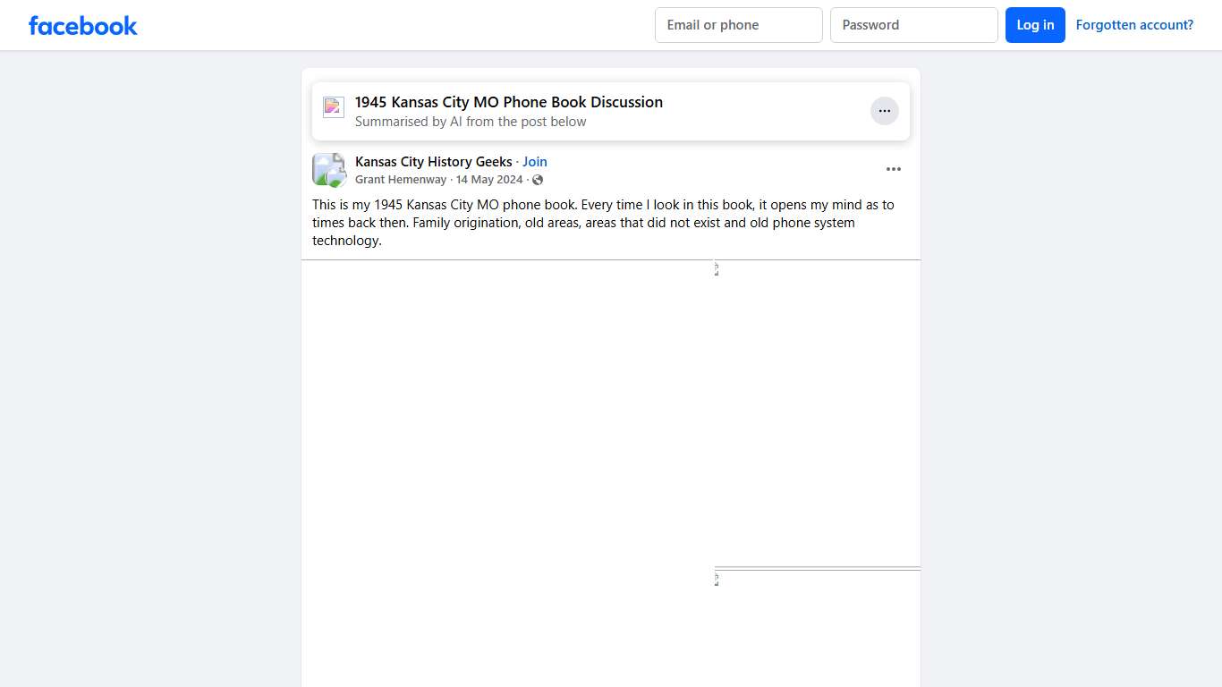 Kansas City History Geeks | This is my 1945 Kansas City MO phone book | Facebook